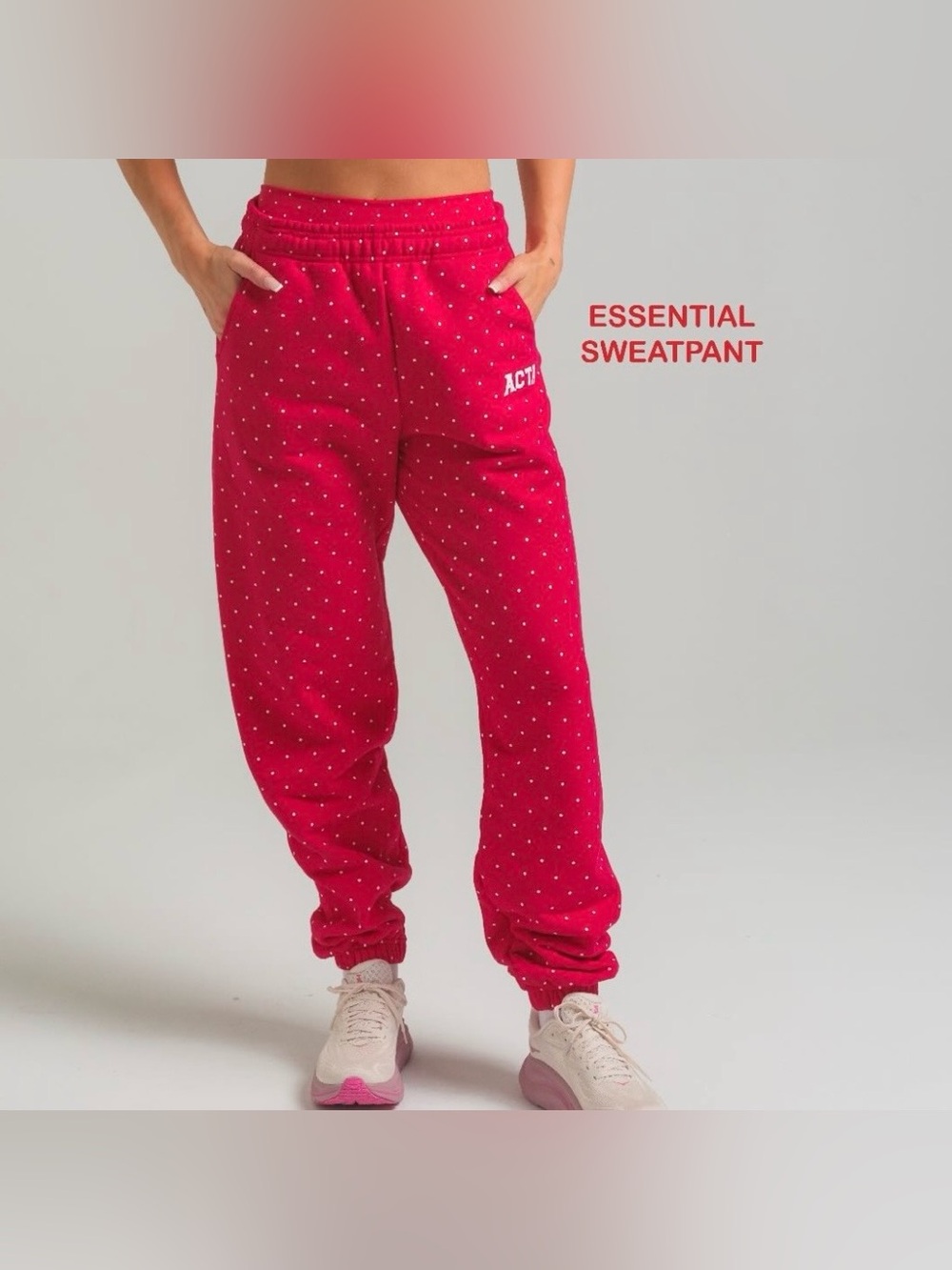 ACTA Red Polka Dot Joggers